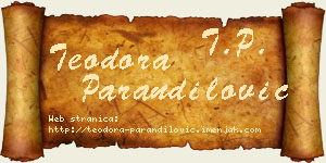 Teodora Parandilović vizit kartica